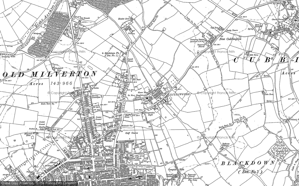 Old Map of Lillington, 1886 in 1886