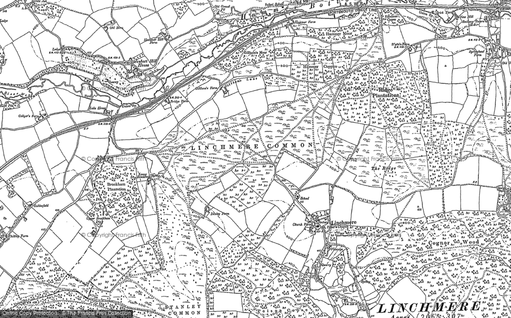 Old Map of Linchmere, 1910 in 1910