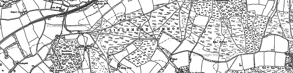 Old map of Hammer Bottom in 1910