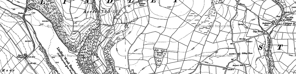 Old map of Lindley Br in 1906