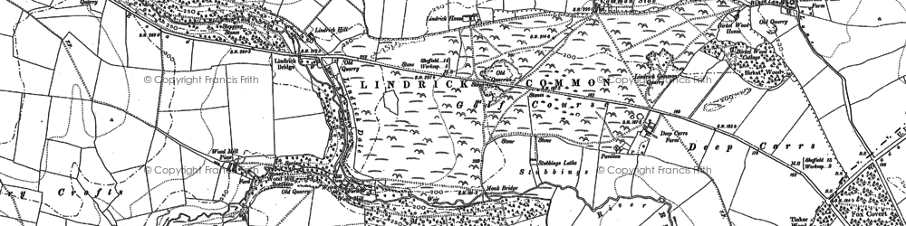 Old map of Lindrick Common in 1897
