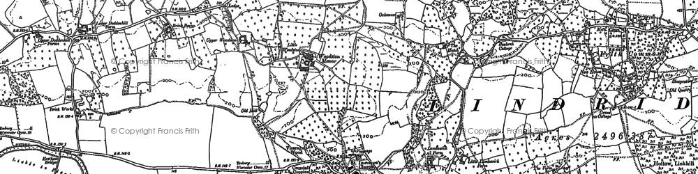 Old map of Lindridge in 1883