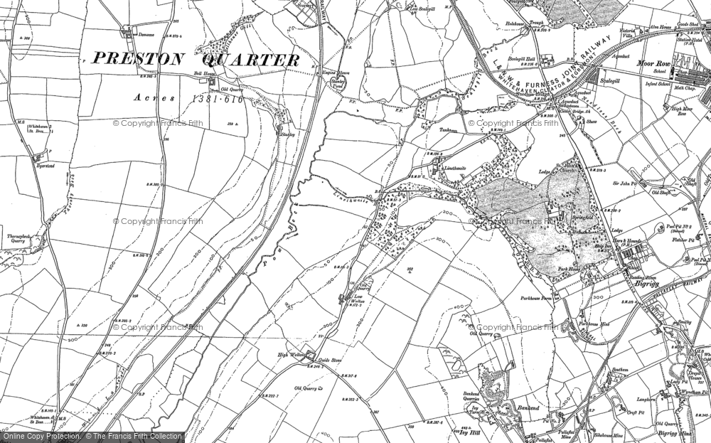 Old Map of Historic Map covering High Walton in 1923