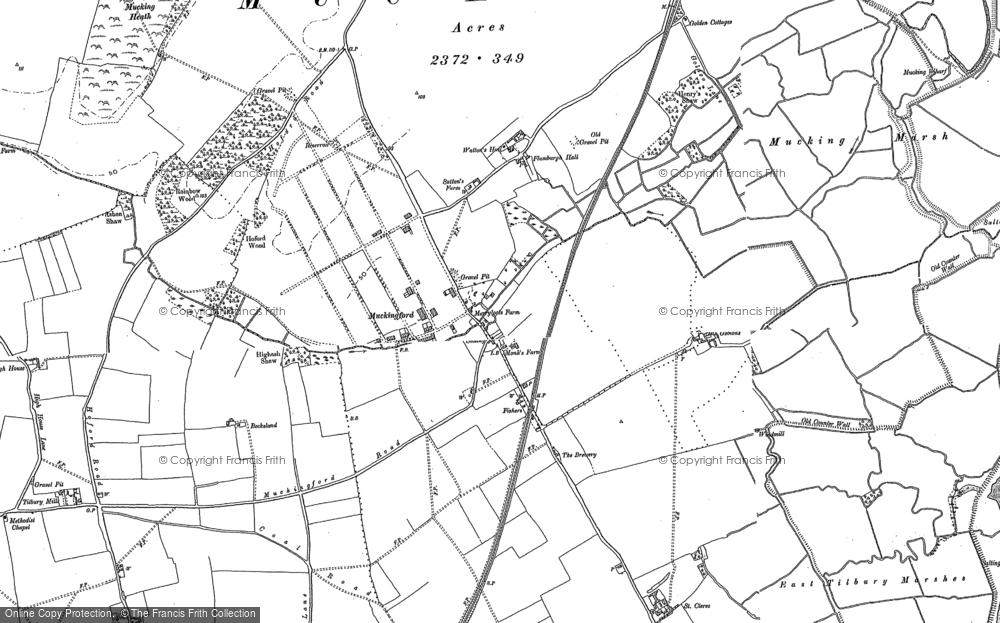 Old Map of Linford, 1895 in 1895