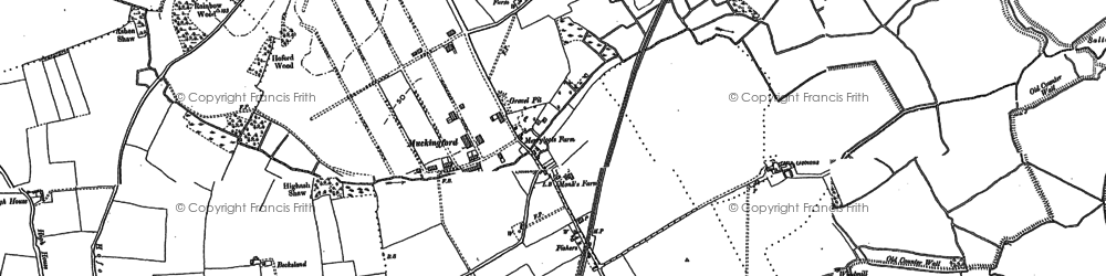 Old map of Linford in 1895
