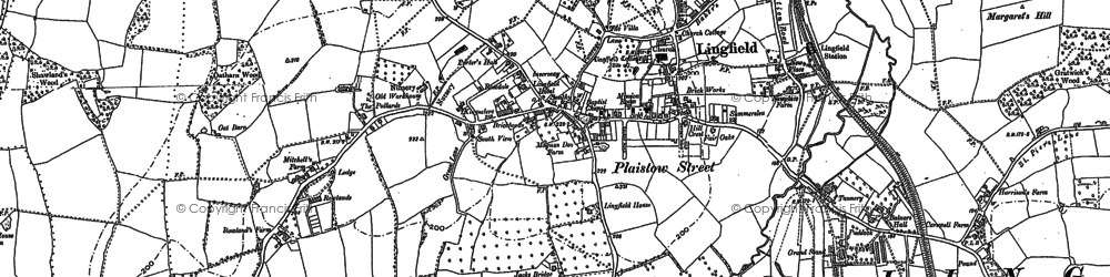 Old map of Lingfield in 1895