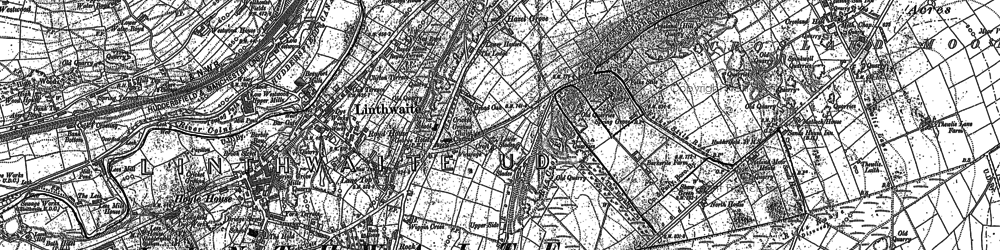 Old map of Blackmoorfoot in 1890