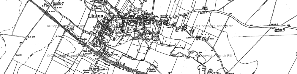 Old map of Linton in 1885