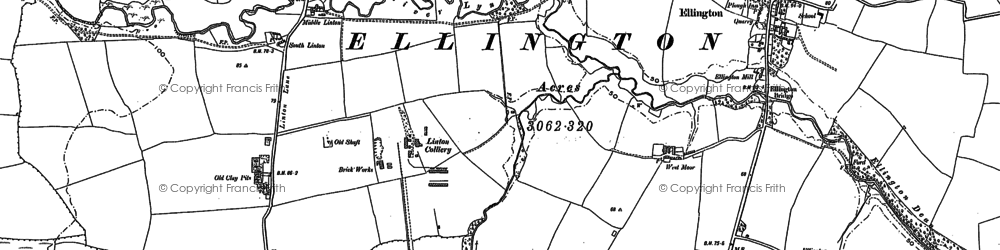 Old map of Linton in 1896