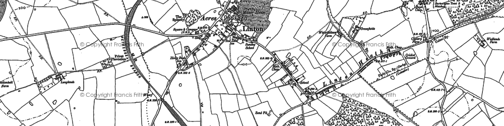 Old map of Linton in 1900