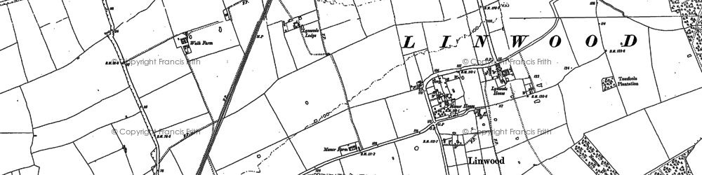 Old map of Linwood in 1885