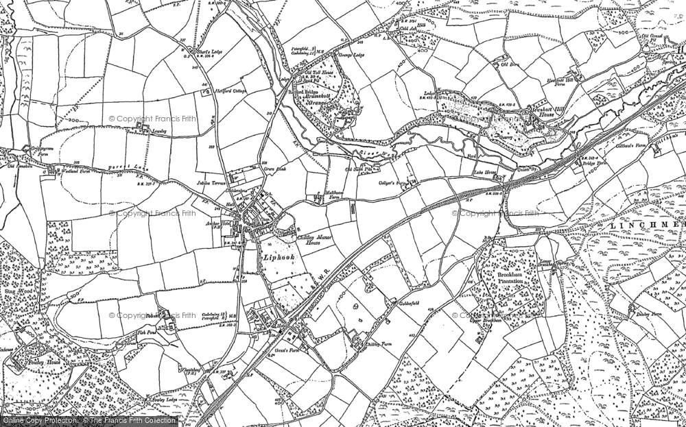 Old Map of Liphook, 1909 in 1909