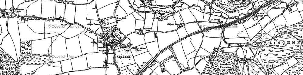 Old map of Liphook in 1909