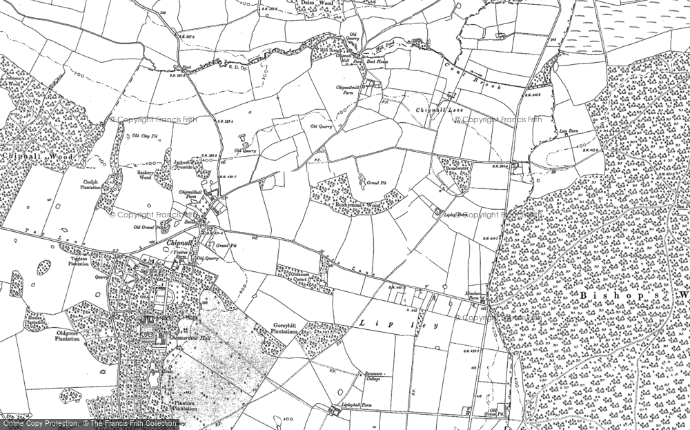 Old Map of Lipley, 1880 - 1900 in 1880