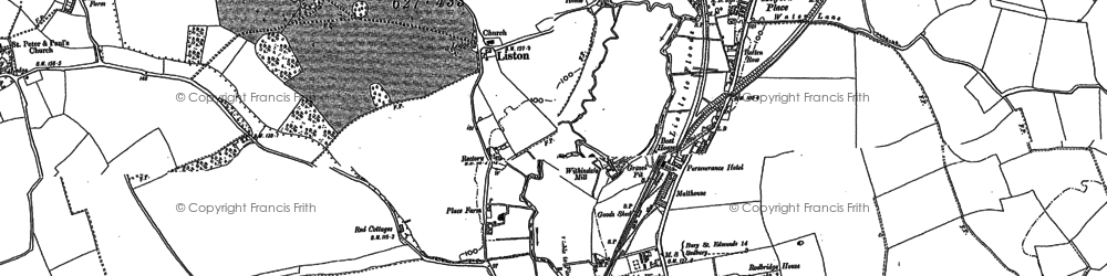 Old map of Liston Garden in 1885
