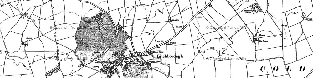 Old map of Litchborough in 1883