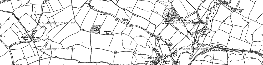 Old map of Little Alne in 1885