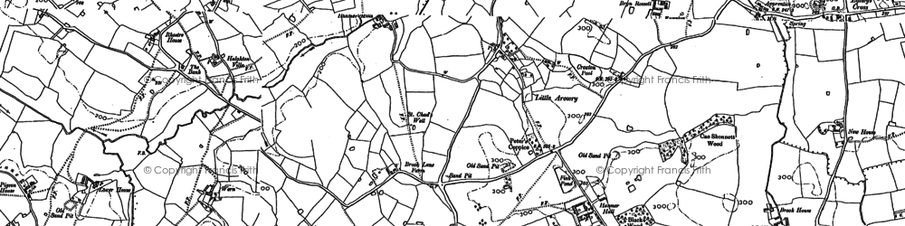 Old map of Little Arowry in 1909