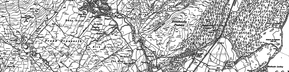 Old map of Bleathwaite Pasture in 1912