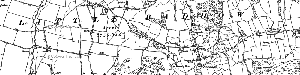 Old map of Brakey Wood in 1895