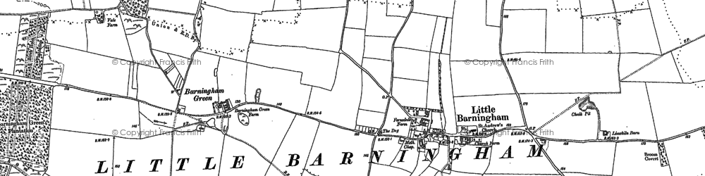 Old map of Mannington Hall in 1885