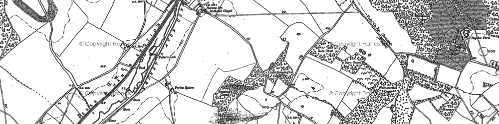 Old map of Burridge Heath in 1909