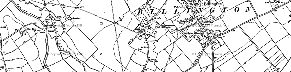 Old map of Billington in 1900