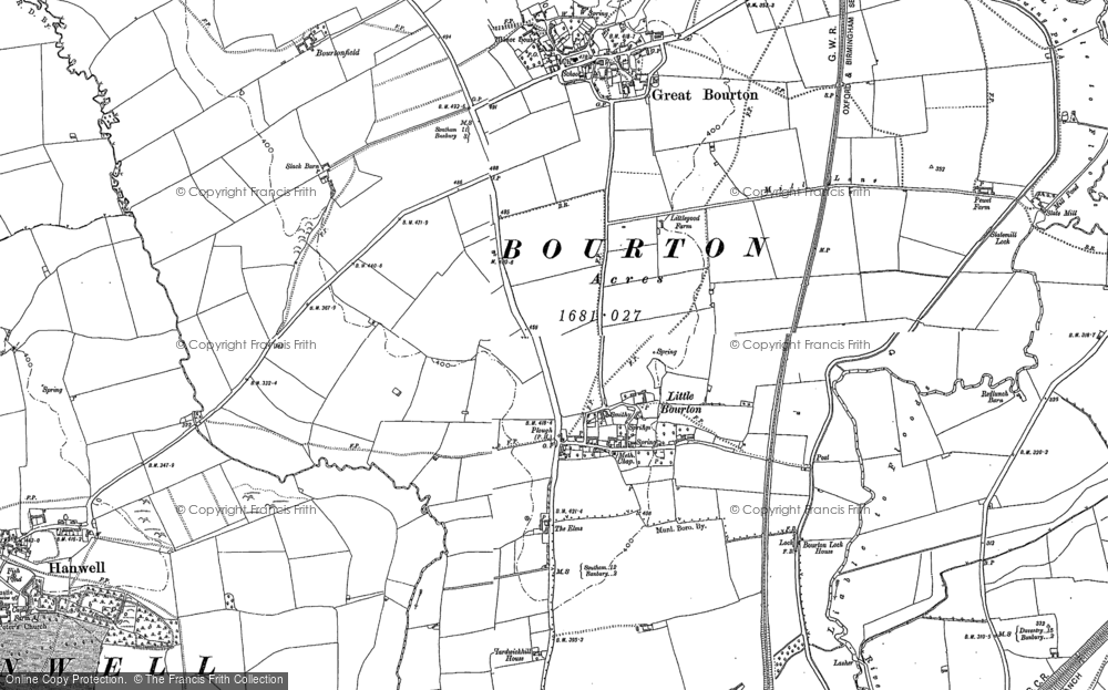 Old Map of Little Bourton, 1899 - 1900 in 1899