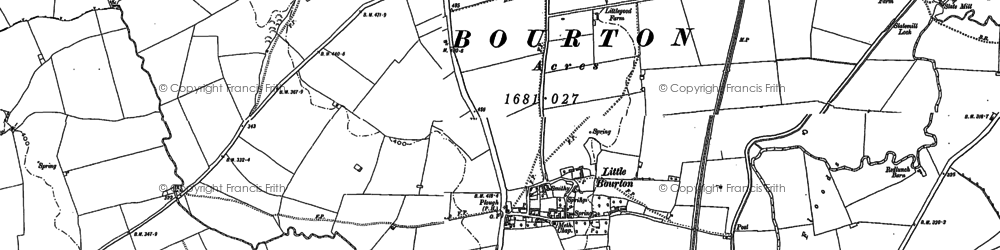Old map of Little Bourton in 1899