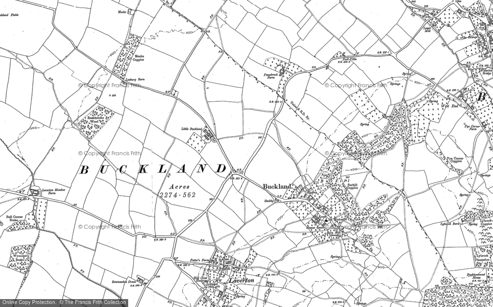 Old Map of Little Buckland, 1880 - 1900 in 1880