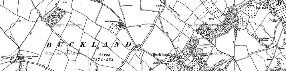 Old map of Little Buckland in 1880