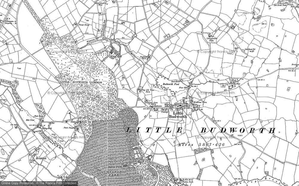 Old Map of Historic Map covering Budworth Pool in 1897