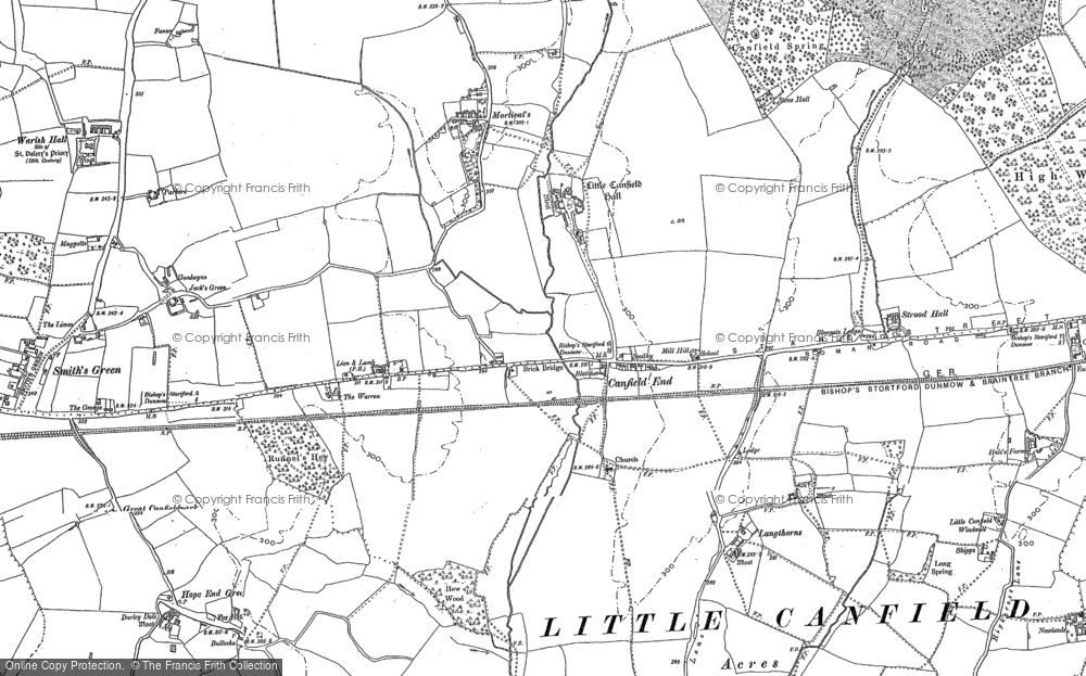 Old Map of Little Canfield, 1895 - 1896 in 1895