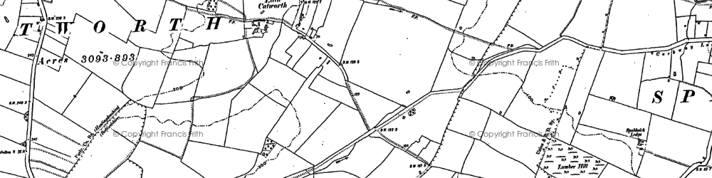 Old map of Little Catworth in 1900