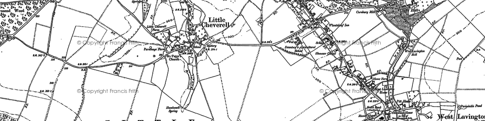 Old map of Dauntsey's School in 1899