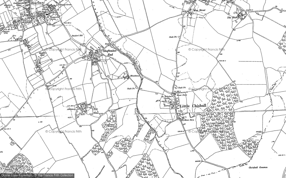 Old Map of Little Chishill, 1896 - 1948 in 1896