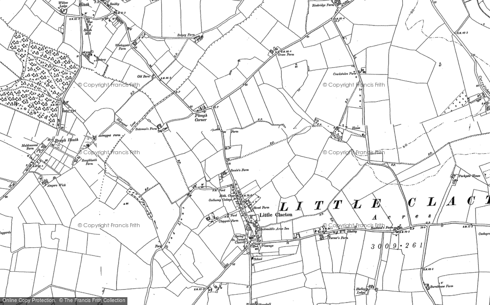 Old Map of Little Clacton, 1896 in 1896