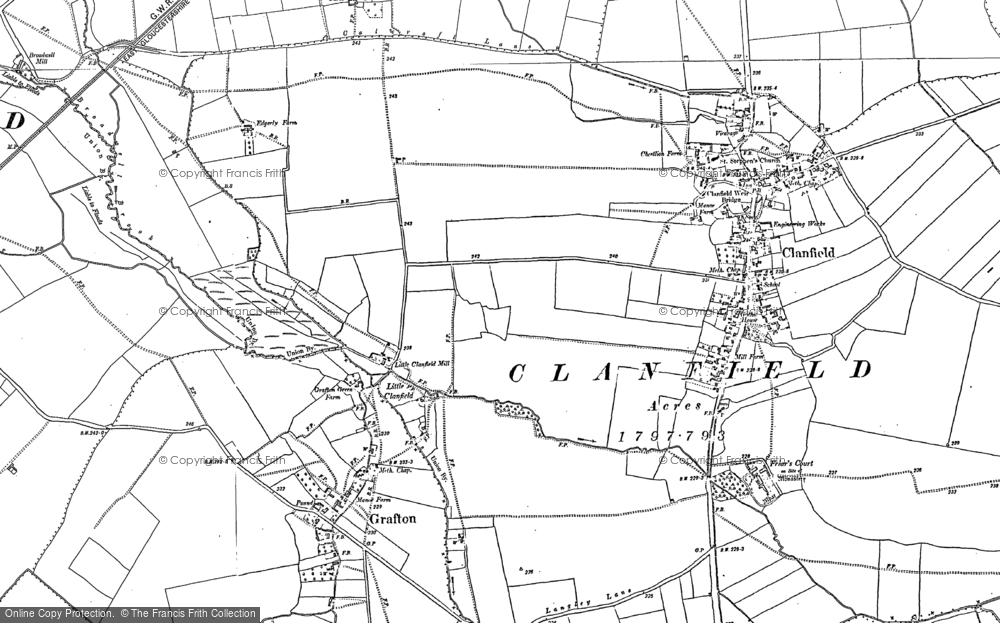 Old Map of Little Clanfield, 1896 - 1910 in 1896