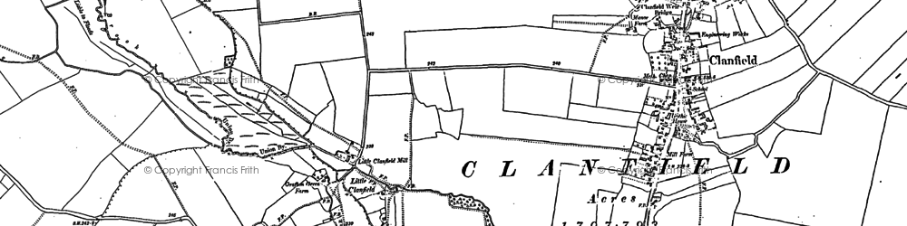 Old map of Little Clanfield in 1896