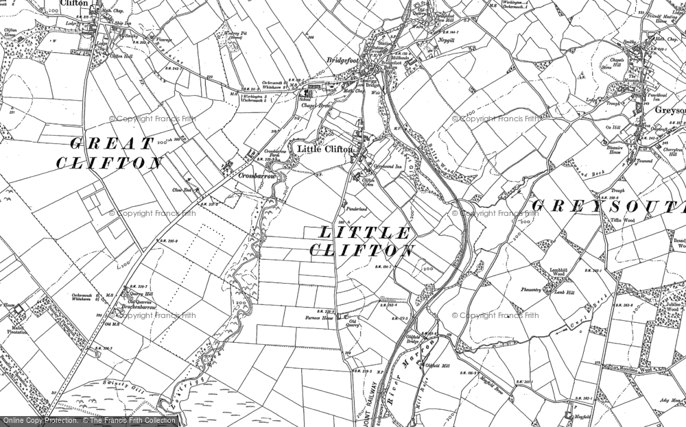 Old Map of Historic Map covering Oldfield in 1898