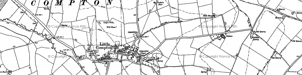 Old map of Little Compton in 1898