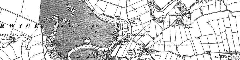 Old map of Little Corby in 1899