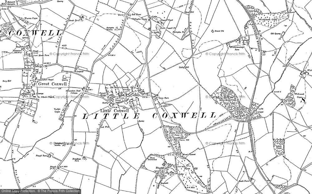 Old Map of Little Coxwell, 1898 - 1910 in 1898