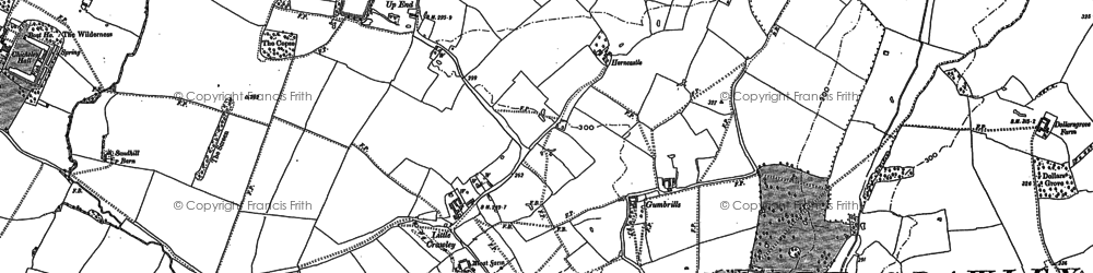 Old map of Up End in 1899