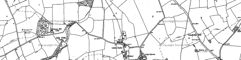 Old map of Burrough Hill Country Park in 1902