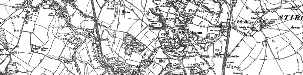 Old map of Little Dawley in 1882