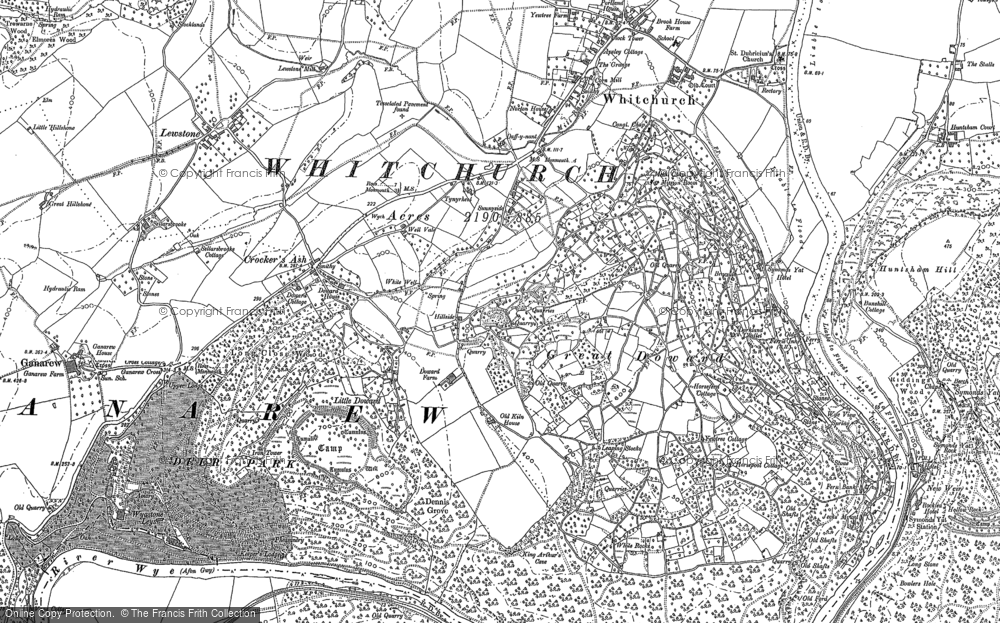 Old Map of Little Doward, 1887 - 1903 in 1887
