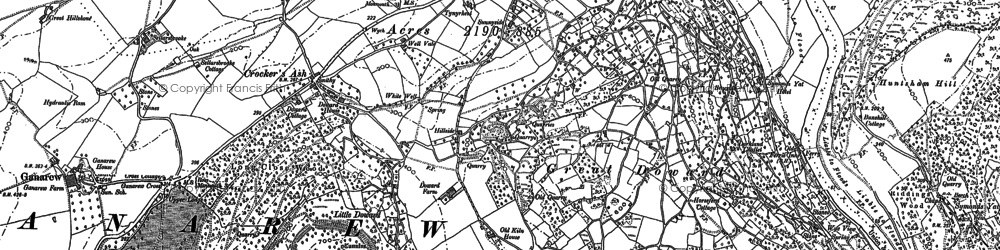 Old map of Biblins, The in 1887
