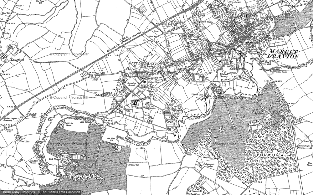 Old Map of Little Drayton, 1895 - 1897 in 1895