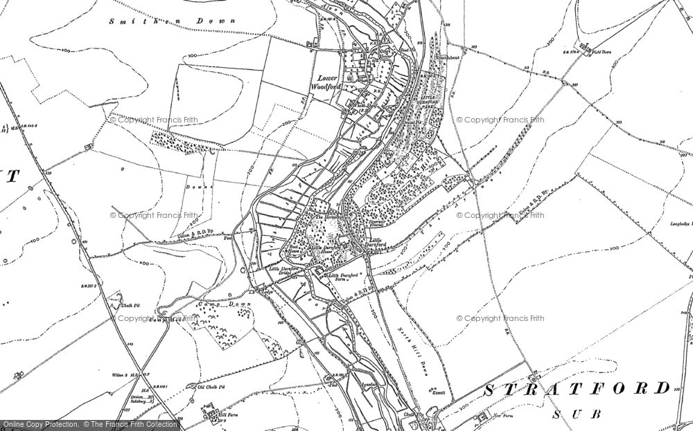 Old Map of Little Durnford, 1899 - 1900 in 1899